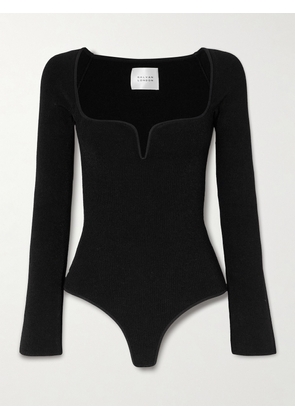 Galvan - Gaia Ribbed-knit Bodysuit - Black - x small,small,medium,large,x large