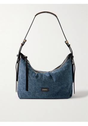 Isabel Marant - Leyden Leather-trimmed Denim Shoulder Bag - Blue - One size