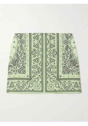 Zimmermann - Matchmaker Printed Linen Mini Skirt - Green - 00,0,1,2,3,4