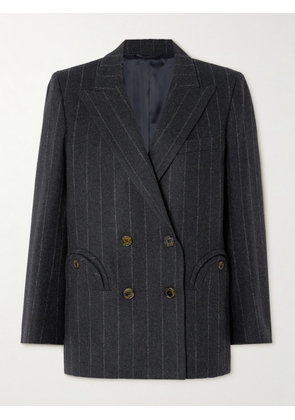 Blazé Milano - Everynight Double-breasted Pinstriped Wool And Cashmere-blend Blazer - Gray - 00,0,1,2,3,4