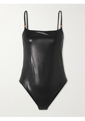 Versace - Brinata Embellished Stretch-lamé Swimsuit - Black - 1,2,3,4,5