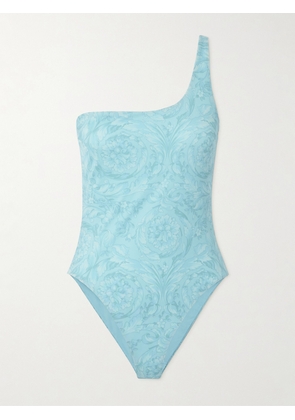Versace - One-shoulder Cutout Printed Swimsuit - Blue - 1,2,3,4,5