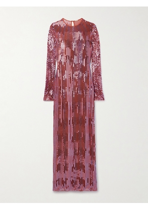 Johanna Ortiz - + Net Sustain Alquimia Sequin-embellished Silk-chiffon Maxi Dress - Purple - US0,US2,US4,US6,US8,US10