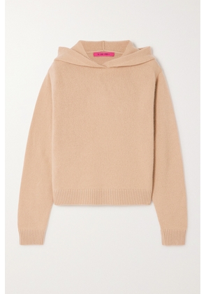 The Elder Statesman - Cropped Cashmere Hoodie - Neutrals - x small,small,medium,large