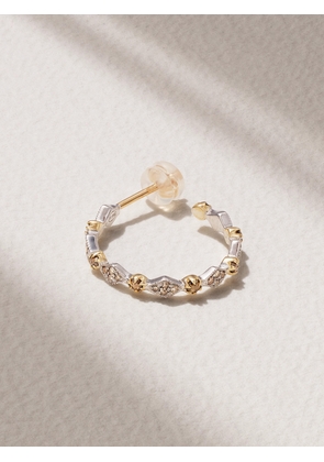 Pascale Monvoisin - Ava 9-karat Gold, Sterling Silver And Diamond Single Hoop Earring - One size