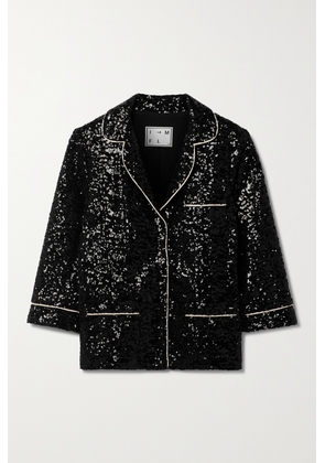 In The Mood For Love - Sofia Sequined Tulle Jacket - Black - x small,small,medium,large,x large