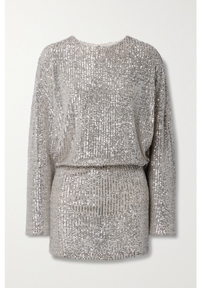 In The Mood For Love - Salome Sequined Tulle Mini Dress - Silver - x small,small,medium,large,x large