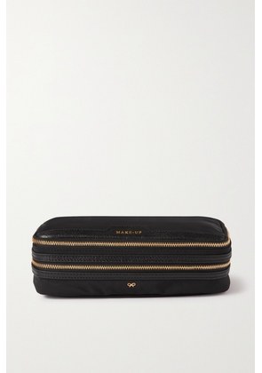 Anya Hindmarch - + Net Sustain Make Up Textured Leather-trimmed Econyl Cosmetics Case - Black - One size