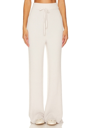Spiritual Gangster Wide Leg Chenille Pant in Ivory. Size L, M, XL, XS.