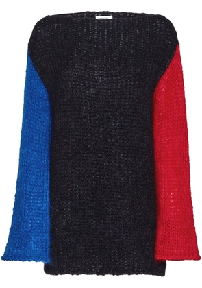Ferragamo colour-block mohair-wool blend jumper - Black