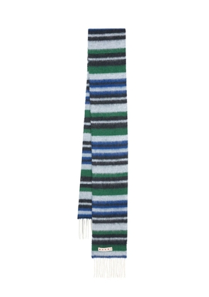 Marni fringed colour-block scarf - Blue