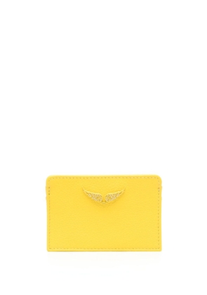 Zadig&Voltaire ZV Pass logo-plaque leather cardholder - Yellow