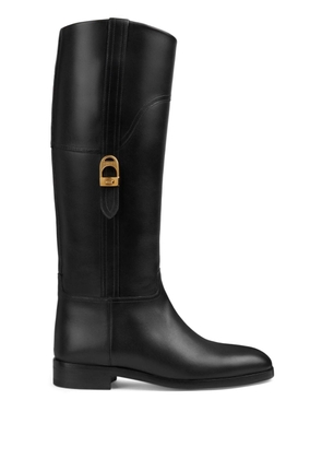 Gucci mid-calf length leather boots - Black