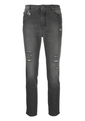 Ermanno Scervino ripped-detail cropped jeans - Black