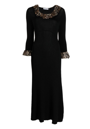 Rixo Mika knitted midi dress - Black