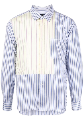Comme des Garçons Homme Deux contrasting-panel detailed cotton shirt - Multicolour