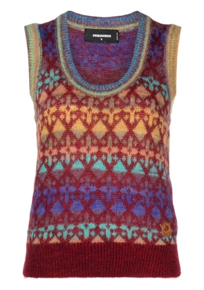 Dsquared2 patterned-intarsia knit vest