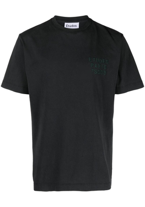 Etudes logo-embroidered cotton T-shirt - Black