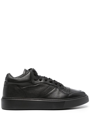Doucal's panelled mid-top sneakers - Black