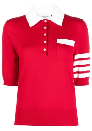 Thom Browne Hector intarsia polo shirt - Red