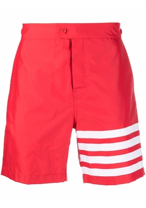 Thom Browne 4-Bar swim shorts - Red