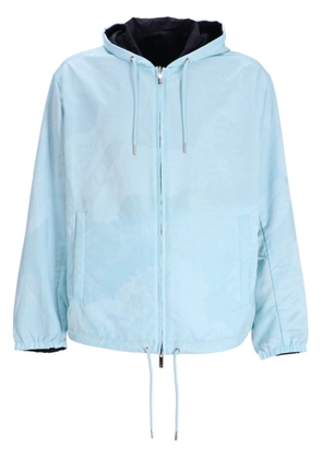 Armani Exchange logo-print hooded jacket - Blue