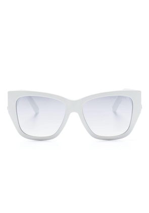 Marc Jacobs Eyewear embossed-logo wayfarer-frame sunglasses - White