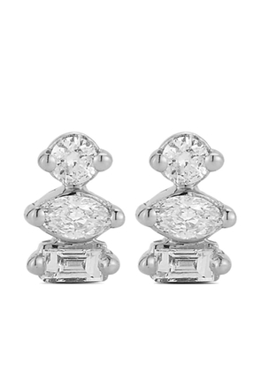 Dana Rebecca Designs 14kt white gold Alexa Jordyn diamond stud earrings - Silver