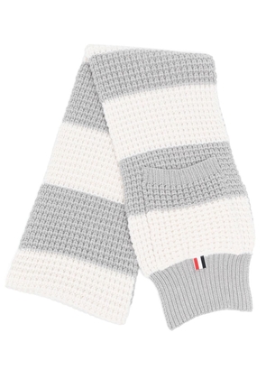 Thom Browne chunky-knit striped scarf - Grey