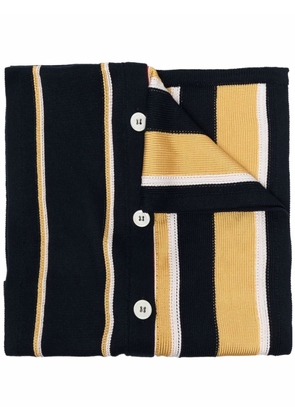 Thom Browne intarsia-knit striped scarf - Black
