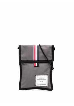 Thom Browne RWB-stripe crossbody bag - Grey