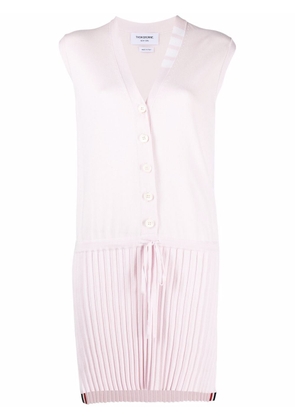 Thom Browne 4-Bar stripe sleeveless knit dress - Pink