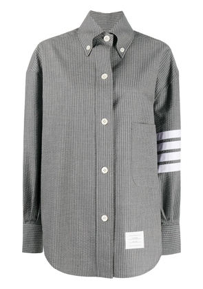 Thom Browne crinkle stripe shirt - Grey