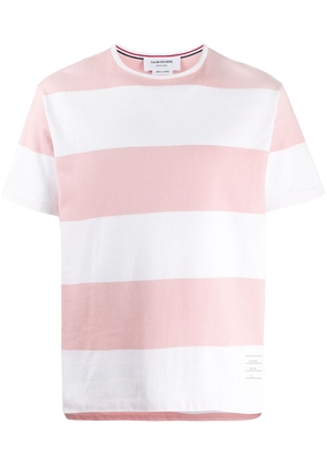 Thom Browne rugby stripe boxy T-shirt - Pink