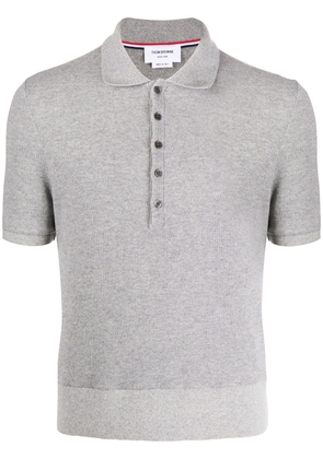 Thom Browne cashmere pique polo shirt - Grey