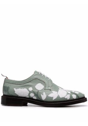 Thom Browne floral appliqué derby shoes - Green