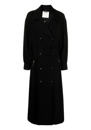 CHANEL Pre-Owned 1990-2000s double-breasted wool coat - Black