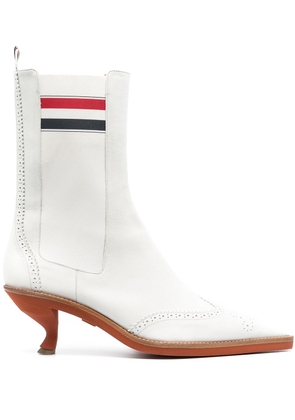 Thom Browne brogued wing-tip Chelsea boots - White