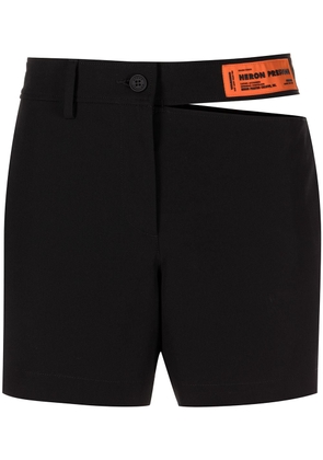 Heron Preston logo-patch cut-out shorts - Black
