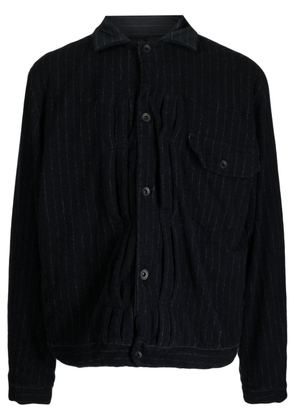 sacai pinstripe wool jacket - Black