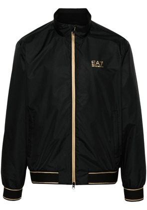Ea7 Emporio Armani logo-tape bomber jacket - Black