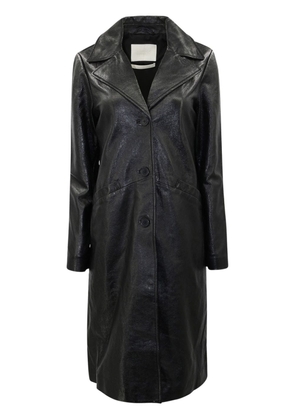 Citizens of Humanity single-breasted leather midi coat - Black