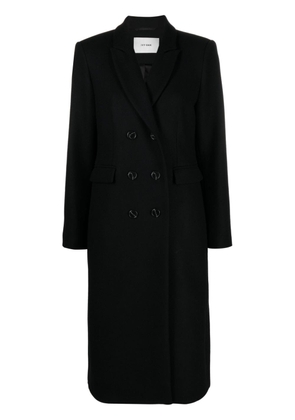 IVY OAK Celina double-breasted virgin-wool blend coat - Black