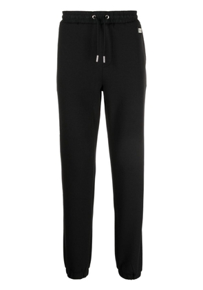 Karl Lagerfeld logo-patch cotton track pants - Black