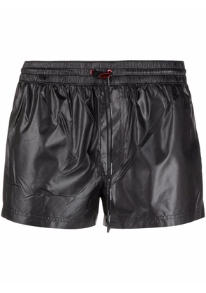 Dolce & Gabbana logo-print drawstring swim shorts - Black