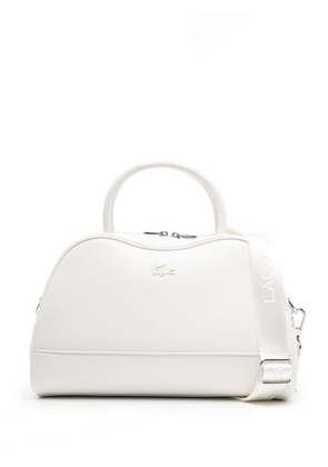 Lacoste large Lora logo-embossed tote bag - White