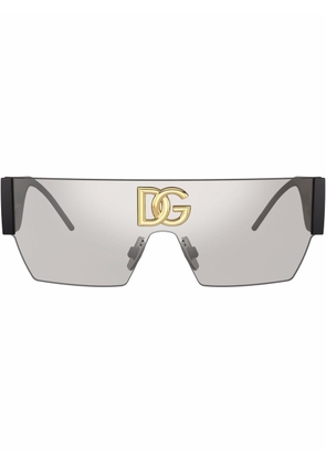 Dolce & Gabbana Eyewear geometric logo-plaque sunglasses - Grey