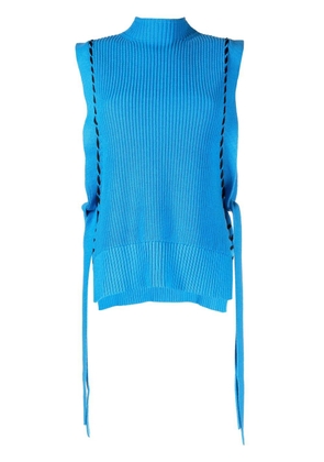 3.1 Phillip Lim chunky ribbed-knit sleeveless jumper - Blue