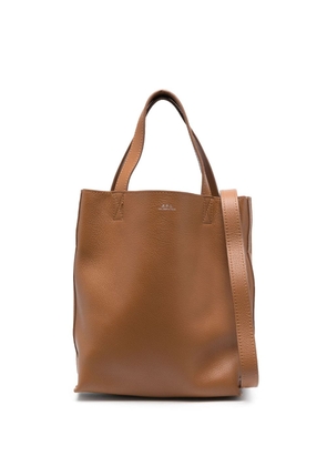 A.P.C. Maiko leather tote bag - Brown