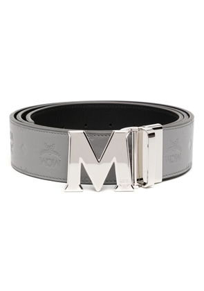 MCM Claus monogram-pattern leather belt - Grey